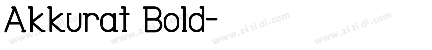 Akkurat Bold字体转换